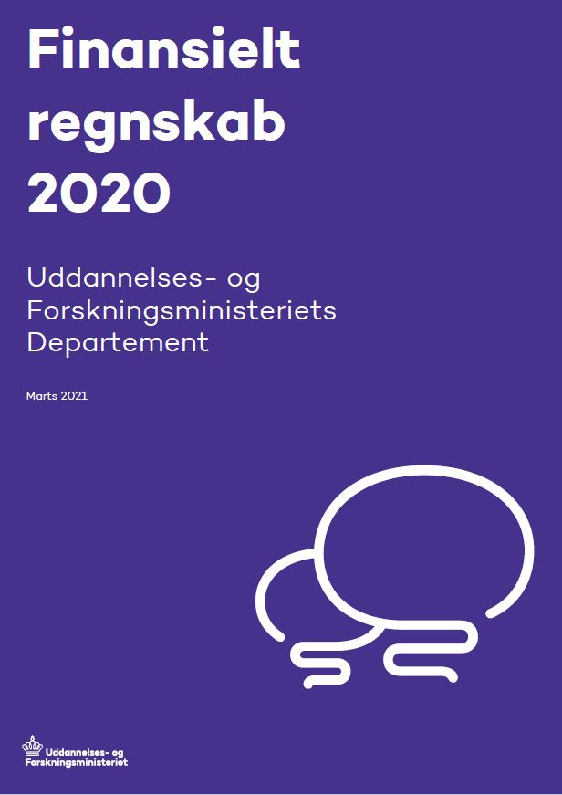 Finansielt regnskab med de samlede resultater i 2020 for de opgaver, der hører under departementet i Uddannelses- og Forskningsministeriet.