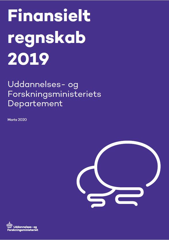 Finansielt regnskab med de samlede resultater i 2019 for de opgaver, der hører under departementet i Uddannelses- og Forskningsministeriet.